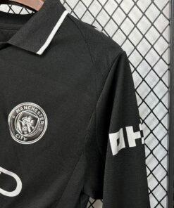 Maglia Manchester City Away Manica Lunga 2025/26 Versione Tifoso vista laterale