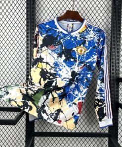 Maglia Manchester United Home Manica Lunga 2025/26 Versione Tifoso vista frontale completa