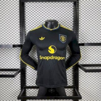 Maglia Manchester United Third Manica Lunga 2025/26 Versione Giocatore vista frontale completa