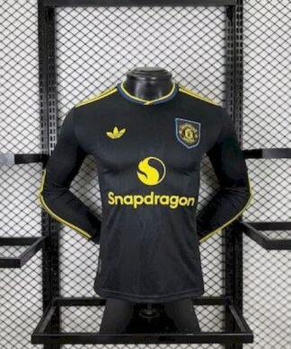 Maglia Manchester United Third Manica Lunga 2025/26 Versione Giocatore vista frontale completa