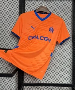 Maglia Olympique Marseille Away 2024/25 Versione Tifoso vista frontale completa