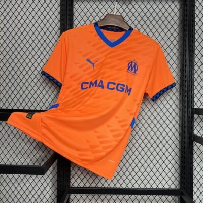 Maglia Olympique Marseille Away 2024/25 Versione Tifoso vista frontale completa