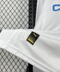 Maglia Olympique Marseille Home Manica Lunga 2025/26 Versione Tifoso vista laterale