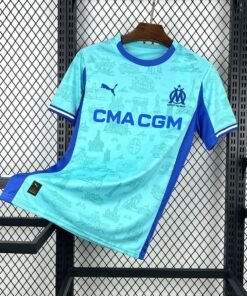 Maglia Olympique Marseille Home 2025/26 Versione Tifoso vista frontale completa