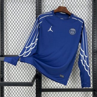 Maglia Paris Saint-Germain Away Manica Lunga 2025/26 Versione Tifoso vista frontale completa