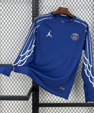 Maglia Paris Saint-Germain Away Manica Lunga 2025/26 Versione Tifoso vista frontale completa
