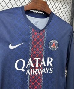 Maglia Paris Saint-Germain Home Manica Lunga 2025/26 Versione Tifoso tessuto traspirante