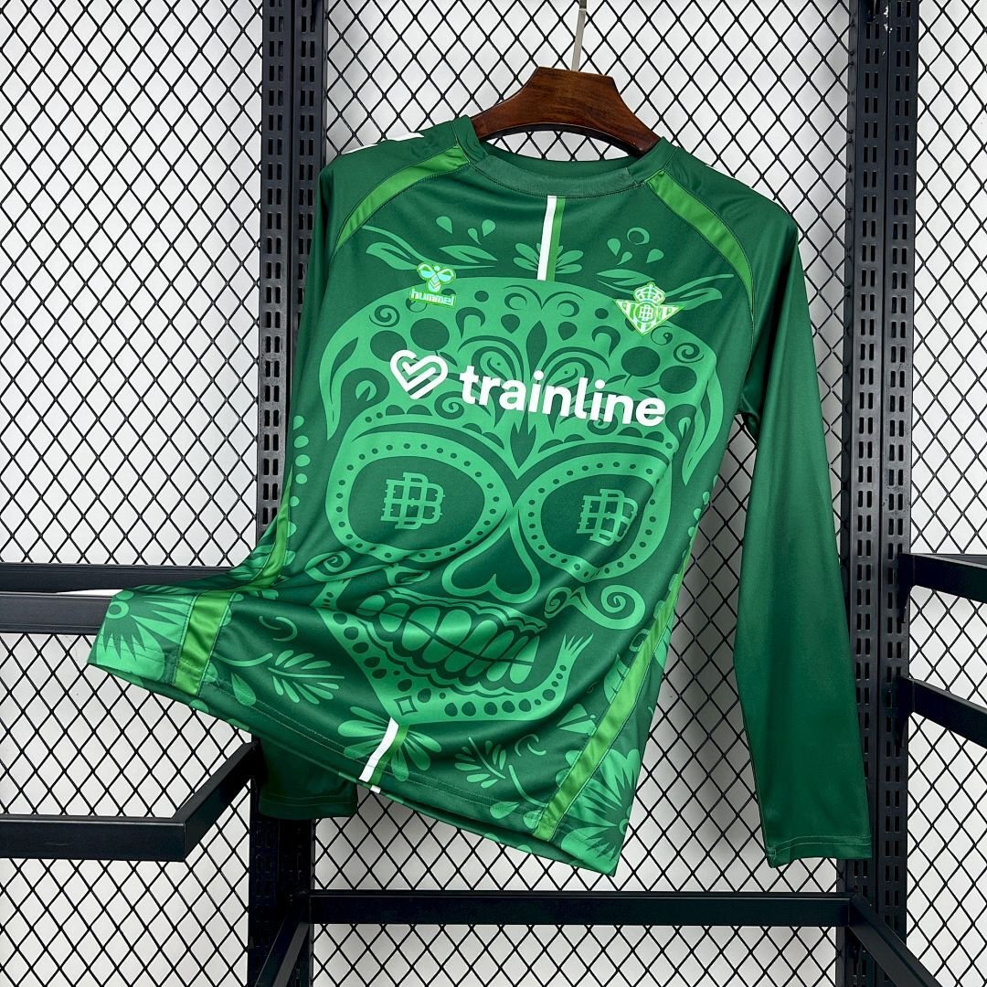 Maglia Real Betis Home Manica Lunga 2025/26 Versione Giocatore vista frontale completa