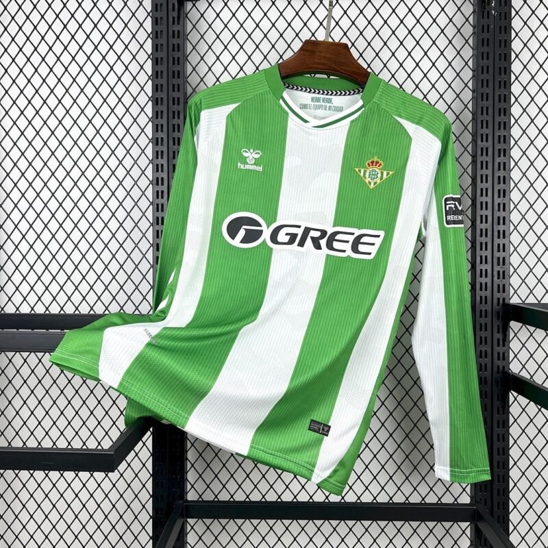 Maglia Real Betis Home Manica Lunga 2025/26 Versione Tifoso vista frontale completa