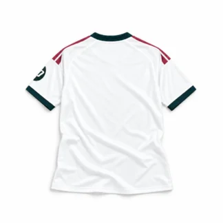 Primera camiseta Real Madrid 2026/27 — vista trasera sobre fondo blanco