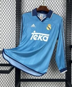 Maglia real madrid retro - Maglia Real Madrid Third Manica Lunga 1999/00 Retro vista frontale completa