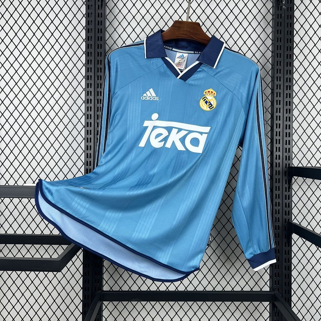 Maglia real madrid retro - Maglia Real Madrid Third Manica Lunga 1999/00 Retro vista frontale completa