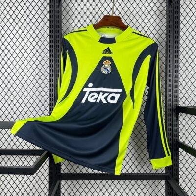 Maglia real madrid retro - Maglia Real Madrid Keeper Manica Lunga 1999/00 Retro vista frontale completa
