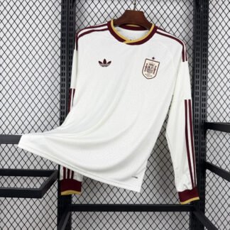 Maglia Spain Away Manica Lunga 2024/25 Versione Tifoso vista frontale completa