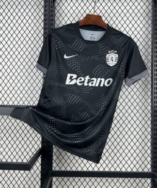 Maglia Sporting CP Away 2025/26 Versione Tifoso vista frontale completa