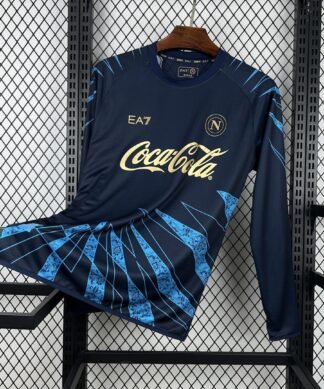 Maglia SSC Napoli Home Manica Lunga 2025/26 Versione Giocatore vista frontale completa
