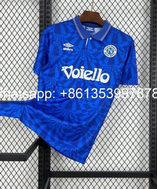 Maglia ssc napoli retro - Maglia SSC Napoli Home 1991/93 Retro vista frontale completa