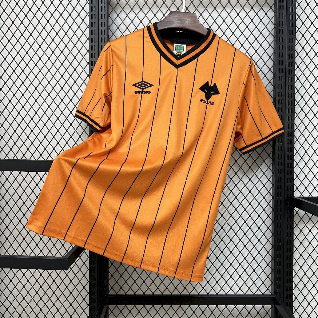 Maglia wolves retro - Maglia Wolves Home 1985/86 Retro vista frontale completa
