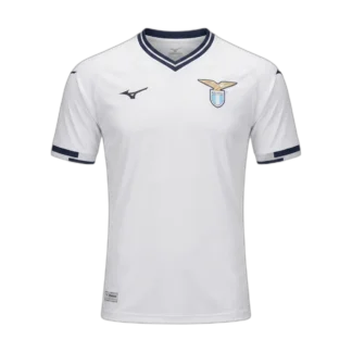 maglia lazio away 2025/26 bianca fronte con aquila biancoceleste
