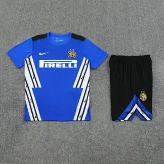 Completo Inter Allenamento Blu Manica Corta - vista frontale