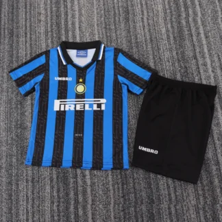 Completo Inter Bambino 1997/98 Retro (Maglia + Pantaloncini) - Versione Tifoso