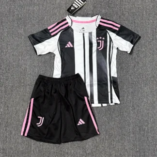 Completo Juventus Home 2025/26 maglia e pantaloncini fronte