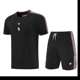 Conjunto Entrenamiento Manga Corta Juventus Negro 2026/27 — Vista frontal