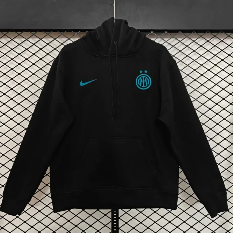 Felpa Inter con Cappuccio Blu Navy - vista posteriore