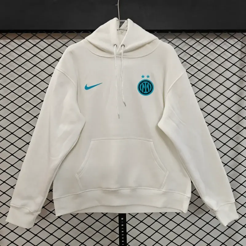 Felpa Inter con Cappuccio Blu Navy - dettaglio dello stemma