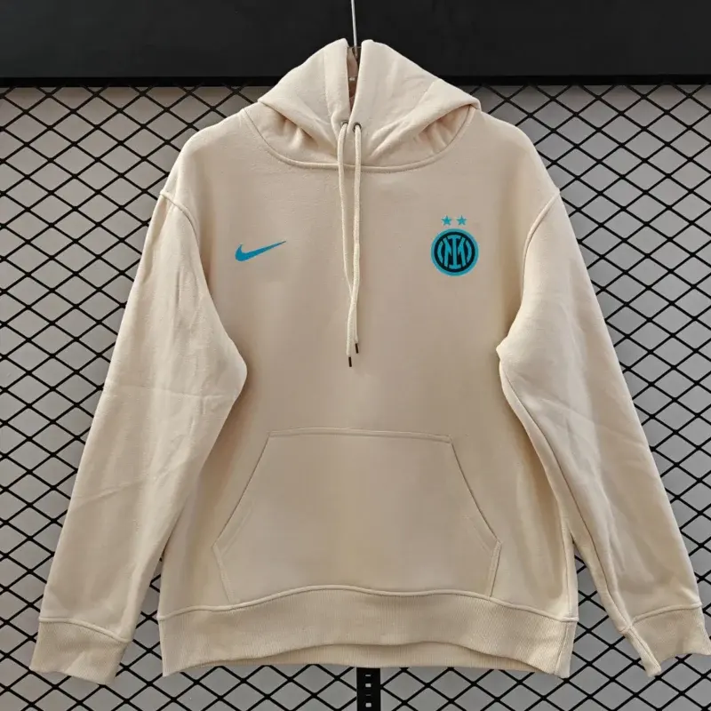 Felpa Inter con Cappuccio Blu Navy - dettaglio della zip