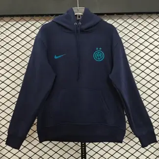 Felpa Inter con Cappuccio Blu Navy - vista frontale
