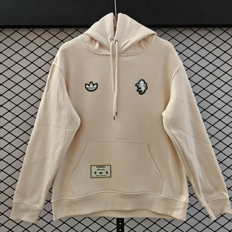 Felpa Juventus con Cappuccio Bianca - dettaglio della zip
