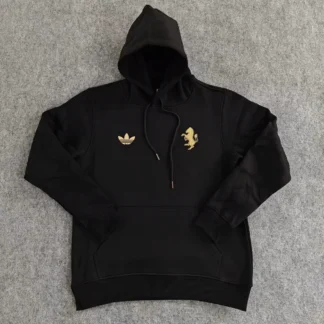 Felpa Juventus Oro con cappuccio nera