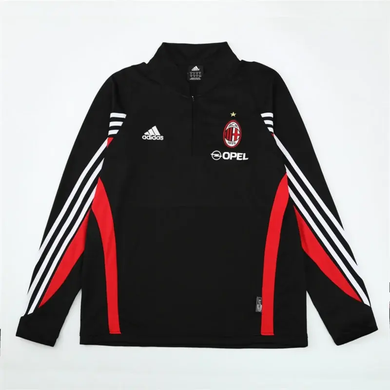 Felpa Milan 2003/04 Nera Mezza Zip Retro - vista posteriore
