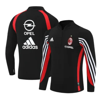 Felpa Milan 2003/04 Nera Mezza Zip Retro - vista frontale
