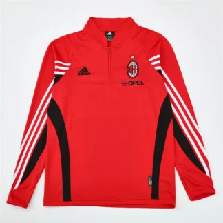 Foto Real Felpa Milan 2003/04 Rossa Mezza Zip Retro – Versione Tifoso