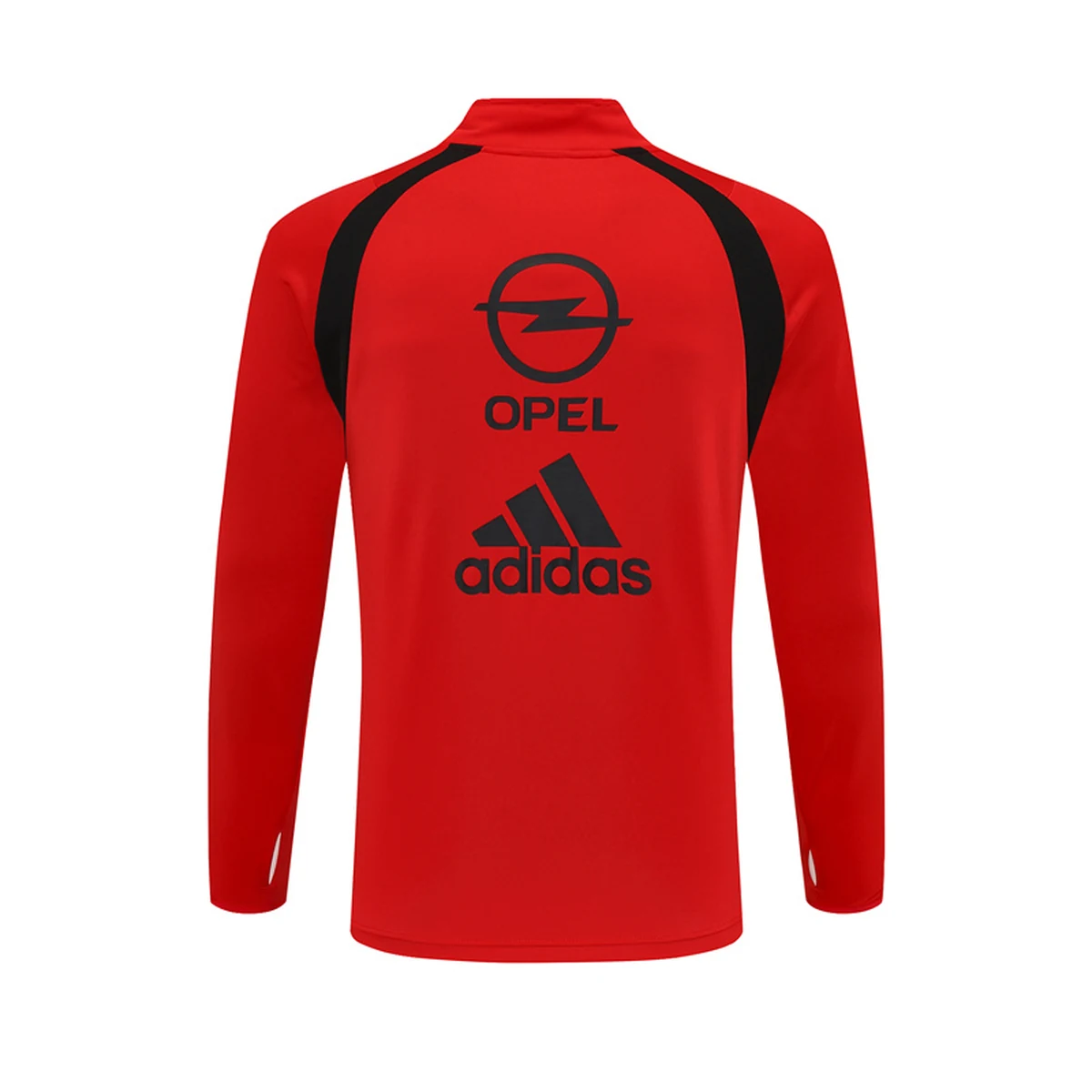 Felpa Milan 2003/04 Rossa Mezza Zip Retro - vista laterale