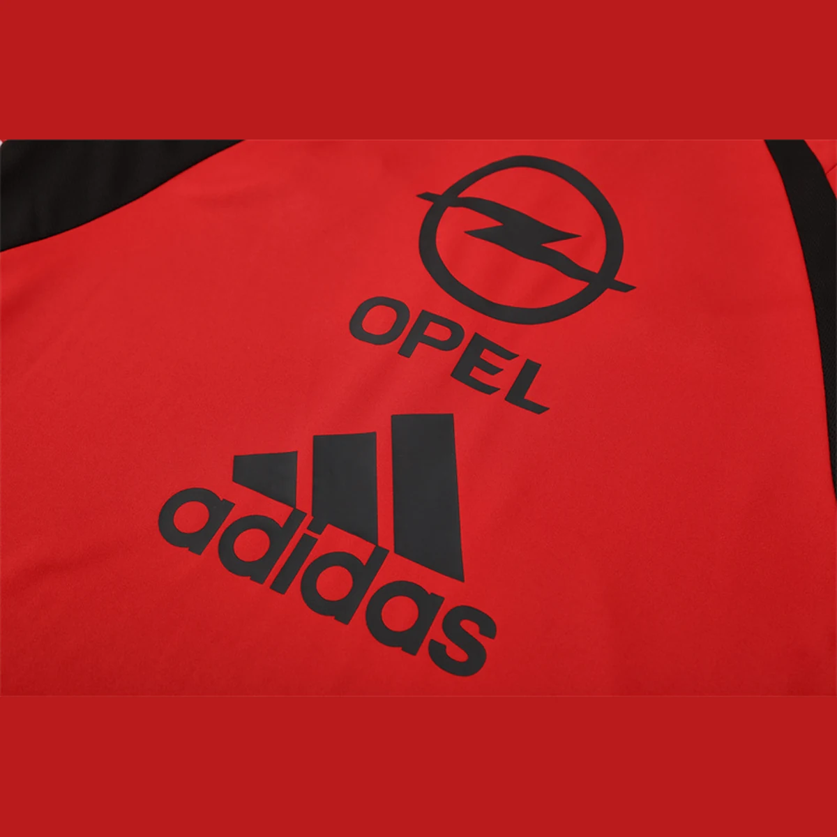 Felpa Milan 2003/04 Rossa Mezza Zip Retro - dettaglio della zip