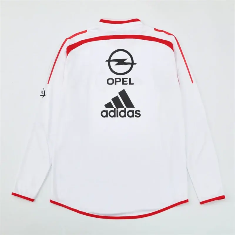 Felpa Milan 2004/05 Bianca Mezza Zip Retro - dettaglio dello stemma