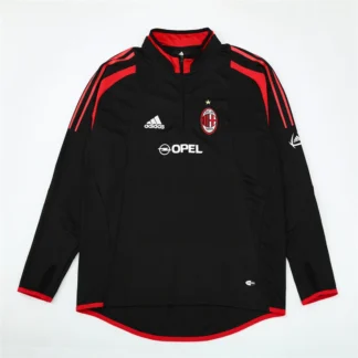 Foto Real Felpa Milan 2004/05 Nera Mezza Zip Retro – Versione Tifoso
