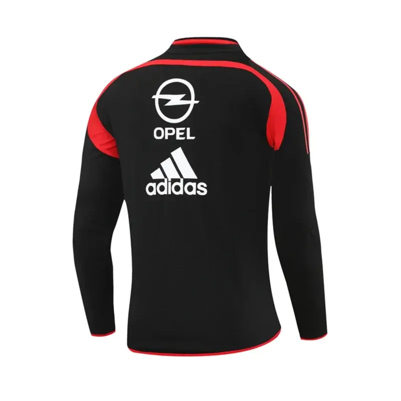 Felpa Milan 2004/05 Nera Mezza Zip Retro - vista laterale