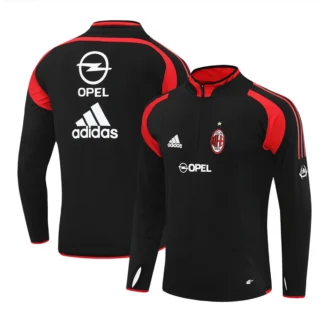 Felpa Milan 2004/05 Nera Mezza Zip Retro - vista frontale