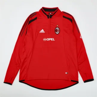Foto Real Felpa Milan 2004/05 Rossa Mezza Zip Retro – Versione Tifoso