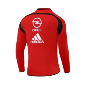Felpa Milan 2004/05 Rossa Mezza Zip Retro - vista laterale