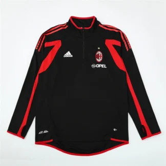 Foto Real Felpa Milan 2005/06 Nera Mezza Zip Retro – Versione Tifoso