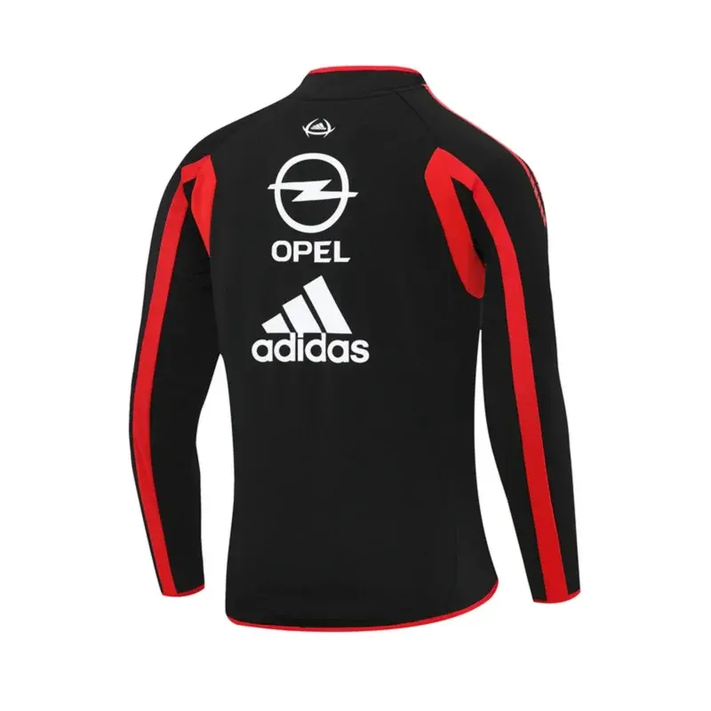 Felpa Milan 2005/06 Nera Mezza Zip Retro - vista laterale