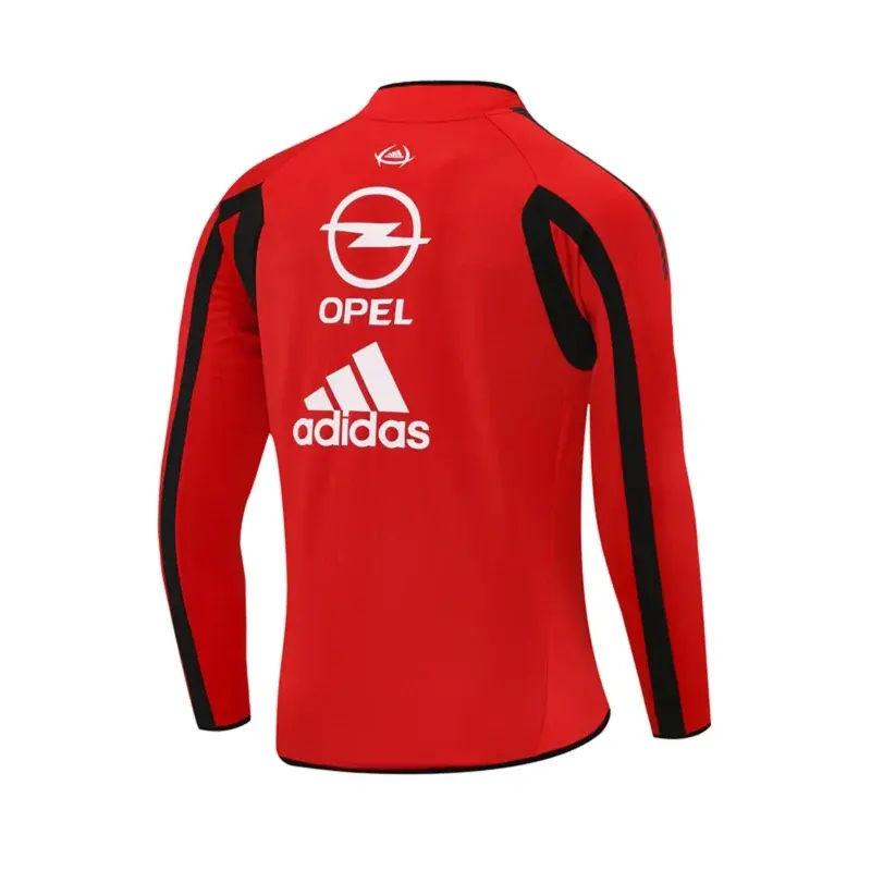 Felpa Milan 2005/06 Rossa Mezza Zip Retro - vista laterale
