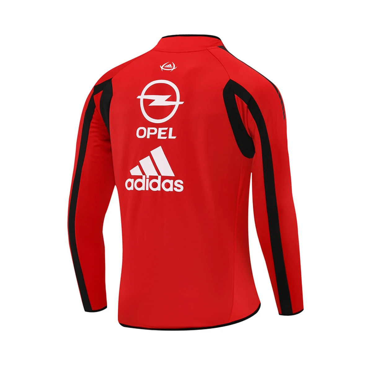 Felpa Milan 2005/06 Rossa Mezza Zip Retro - vista laterale