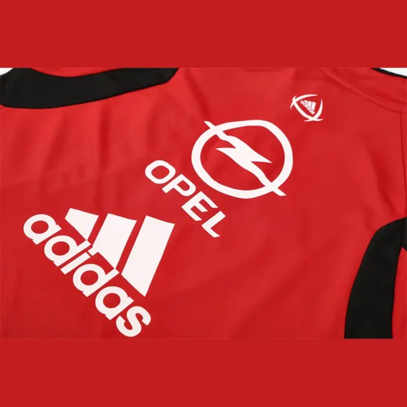 Felpa Milan 2005/06 Rossa Mezza Zip Retro - dettaglio della zip