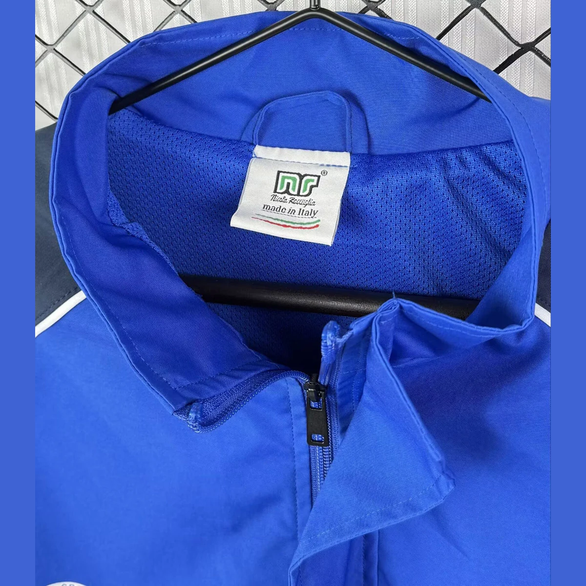 Giacca Napoli 1988/89 Retro Blu Navy - dettaglio della zip